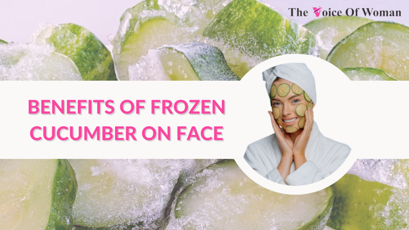 frozen cucumber on face